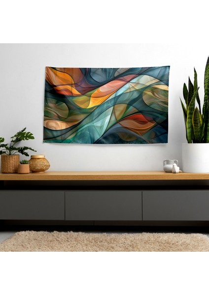 Organik Oasis Duvar Örtüsü - Pamuk ve Polyester Karışımı - Canlı Renkler - Hafif Kumaş fiyatları