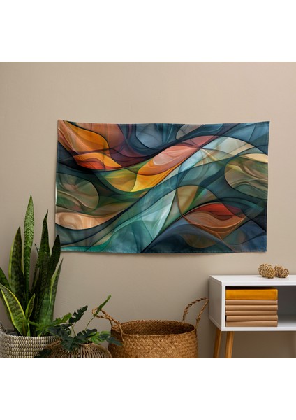 Organik Oasis Duvar Örtüsü - Pamuk ve Polyester Karışımı - Canlı Renkler - Hafif Kumaş modelleri