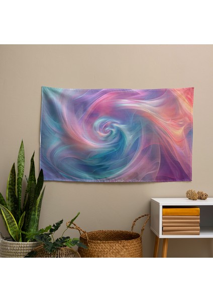 Rüya Gibi Soyut Sanat Duvar Örtüsü - Pamuk Sırt, Polyester Ön, Ranforce Kumaş, Canlı fiyatları