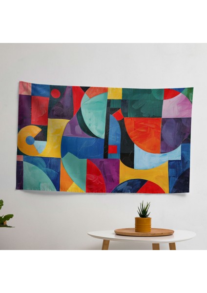 Modern Matisse'den Esinlenen Duvar Örtüsü - Canlı Ranforce Kumaş - Süblimasyon Baskı