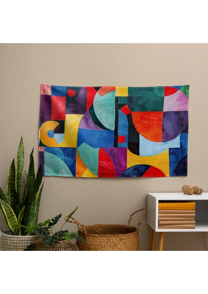 Modern Matisse'den Esinlenen Duvar Örtüsü - Canlı Ranforce Kumaş - Süblimasyon Baskı