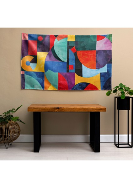 Modern Matisse'den Esinlenen Duvar Örtüsü - Canlı Ranforce Kumaş - Süblimasyon Baskı