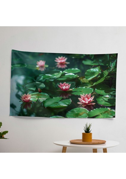 Claude Monet Kanvas Tablo Duvar Örtüsü - Ranforce Kumaş Üzerine Canlı Süblimasyon Baskı,