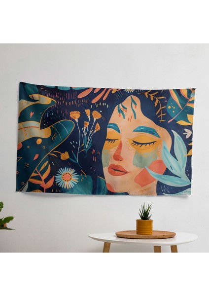 Henri Matisse Rüya Gibi Duvar Örtüsünden Esinlendi - Pamuk Sırt, Süblimasyon Baskı, Canlı