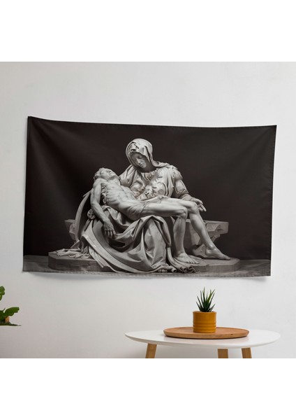 Michelangelo'dan Esinlenen Kumaş Duvar Sanatı - Şık Ev Dekorasyonu Için Canlı Renkler Süblimasyon