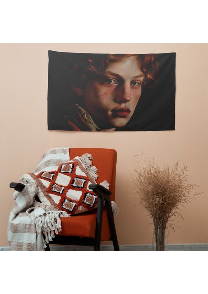 Rembrandt Portre Duvar Örtüsü - Pamuk Sırt, Polyester Ön - Canlı Renkler, Süblimasyon