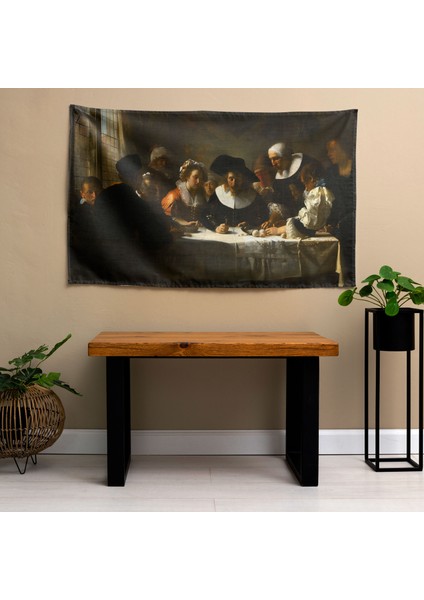Rembrandt'tan Esinlenen Kanvas Duvar Sanatı Örtü | Ranforce Kumaş Üzerine Canlı Baskı | modelleri