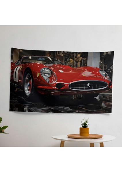 Gerçekçi Hassas Ferrari Duvar Dekorasyonu - Yatak Odası, Oturma Odası Veya Yatakhane Için