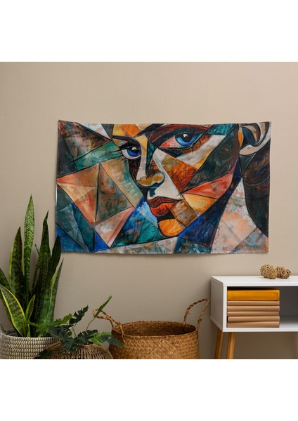 Pablo Picasso Tarzı Portre Duvar Örtüsü - Yatak Odası, Oturma Odası Veya Yurt Için Asılı Canlı