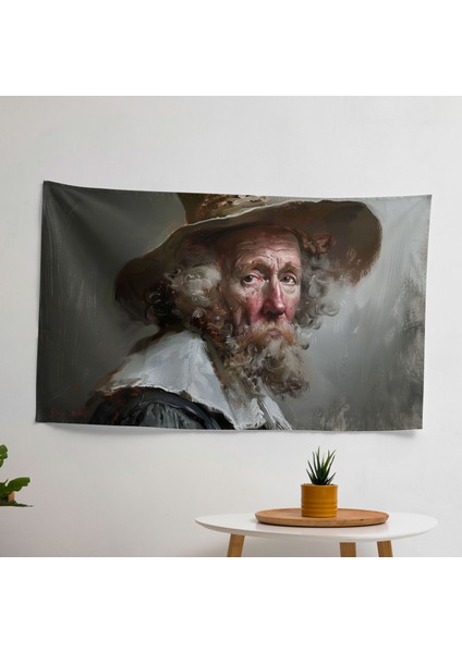 Rembrandt Kanvas Duvar Sanatı - Canlı Süblimasyon Baskı Kumaş Duvar Örtüsü