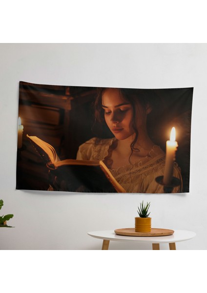Rembrandt'tan Ilham Alan Süblimasyon Baskı Duvar Örtüsü - Pamuk ve Polyester Kumaş -