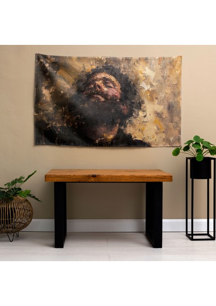 Rembrandt Impasto Fırça Duvar Örtüsü - Pamuk Sırt, Polyester Ön - Canlı Renkler, Süblimasyon modelleri