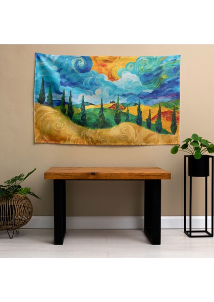 Vincent Van Gogh Buğday Tarlası Süblimasyon Duvar Örtüsü - Yatak Odası, Oturma Odası, Yurt fiyatları