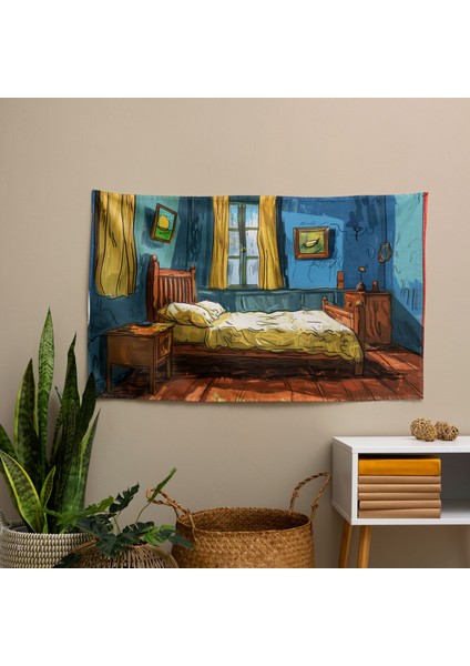 Vincent Van Gogh Yatak Odası Kanvas Tablo - Canlı Ranforce Kumaş Duvar Örtüsü fiyatları