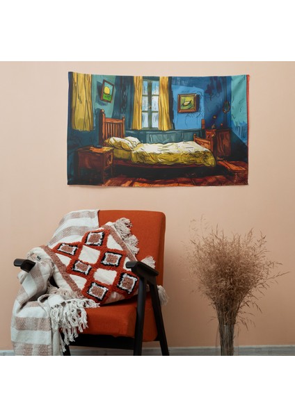 Vincent Van Gogh Yatak Odası Kanvas Tablo - Canlı Ranforce Kumaş Duvar Örtüsü modelleri