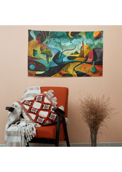 Pablo Picasso Kanvas Tablo Duvar Örtüsü - Canlı Renkler, Ranforce Kumaş, Hafif Dekoratif Örtü modelleri