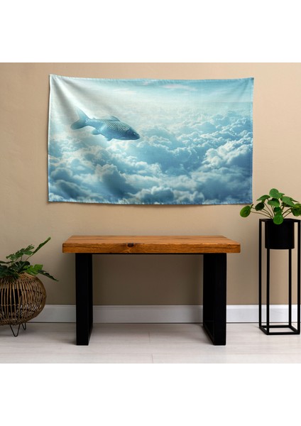 Sürrealizm Duvar Sanatı - Süblimasyon Baskılı Canlı Ranforce Kumaş Örtü modelleri