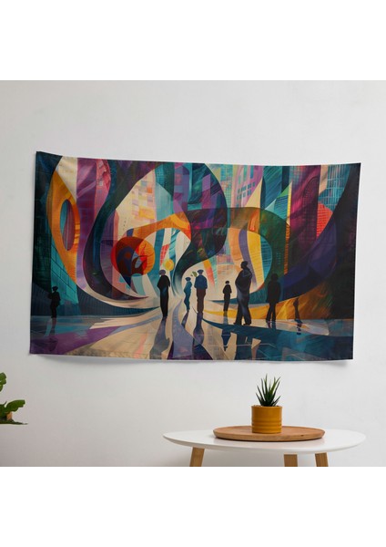 Sürrealizm Duvar Sanatı Duvar Örtüsü - Canlı Renkler, Hafif Kumaş, Süblimasyon Baskı