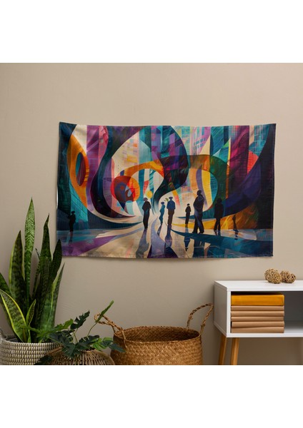Sürrealizm Duvar Sanatı Duvar Örtüsü - Canlı Renkler, Hafif Kumaş, Süblimasyon Baskı