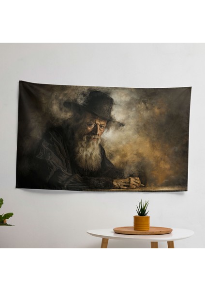 Rembrandt Eski Ustanın Dokunmatik Duvar Sanatı - Canlı Renkler ve Süblimasyon Baskılı