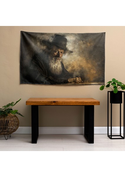 Rembrandt Eski Ustanın Dokunmatik Duvar Sanatı - Canlı Renkler ve Süblimasyon Baskılı