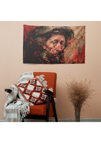 Etkileyici Fırça Duvar Örtüsü - Pamuk Sırt ve Polyester Ön - Canlı Renkler - Süblimasyon fiyatları