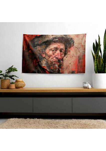 Etkileyici Fırça Duvar Örtüsü - Pamuk Sırt ve Polyester Ön - Canlı Renkler - Süblimasyon modelleri