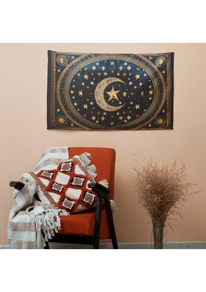 Göksel Türk Halısı Desenli Duvar Örtüsü - Arkası Pamuk, Önü Polyester - Canlı Renkler fiyatları