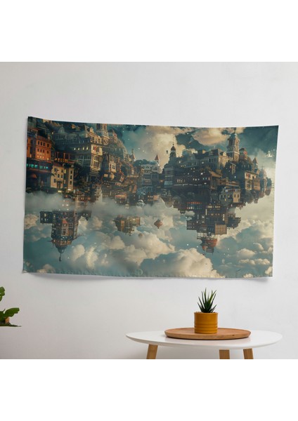 Gerçeküstücülük Sanat Duvar Dekoru Kumaş Örtü | Pamuk ve Polyester | Canlı Renkler |