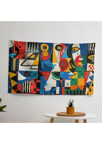 Pablo Picasso Duvar Örtüsündan Ilham Aldı | Ranforce Kumaş | Sertifikalı | Canlı Süblimasyon