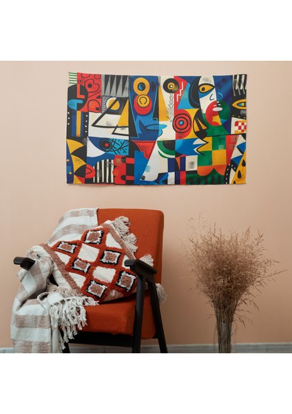 Pablo Picasso Duvar Örtüsündan Ilham Aldı | Ranforce Kumaş | Sertifikalı | Canlı Süblimasyon