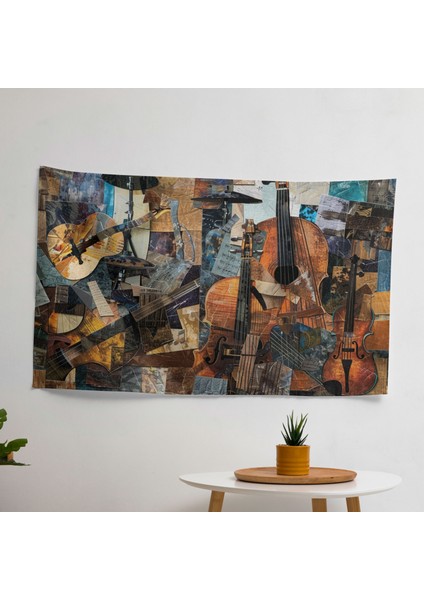 Müzik Aletleri Pablo Picasso Kanvas Tablo Duvar Örtüsü - Canlı Renkler, Süblimasyon Baskı,