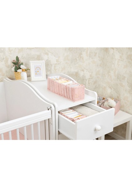Baby Akordiyon Organizer Çekmece Düzenleyici Small (Pembe) - 04102 ( Lisinya )