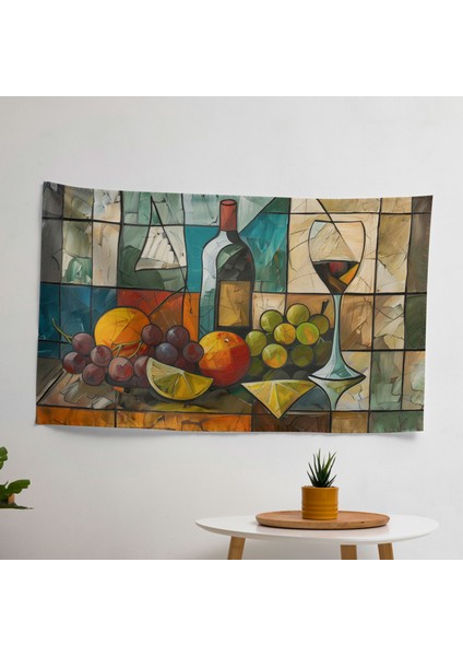 Pablo Picasso'dan Esinlenen Baskılı Duvar Örtüsü: Canlı Renkler, Yatak Odası, Oturma Odası