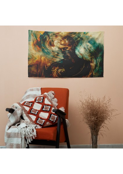 Vincent Van Gogh Otoportre Duvar Örtüsü - Pamuk Sırtlı, Süblimasyon Baskı, Canlı Renkler