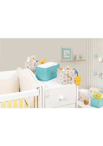 Baby 3'lü Kullanışlı Çekmece Düzenleyici Çok Amaçlı Organizer Kutu (Yeşil) ( Lisinya )