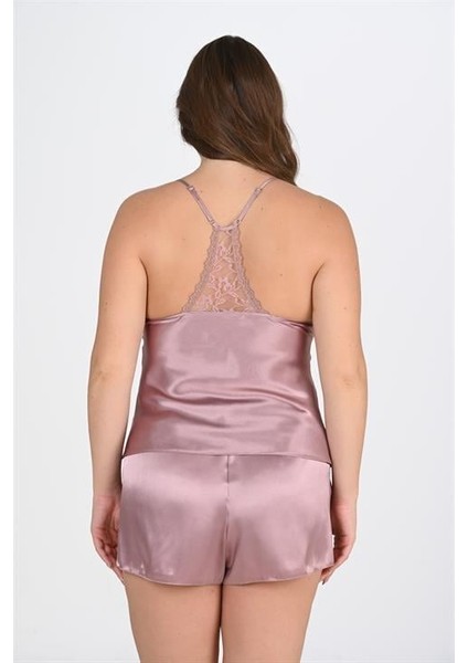 Aria's Closet Büyük Beden Vizon Şort Takımı