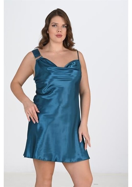 Aria's Closet Büyük Beden 2li Petrol Sabahlık Takımı Bigsize 6206 fiyatları