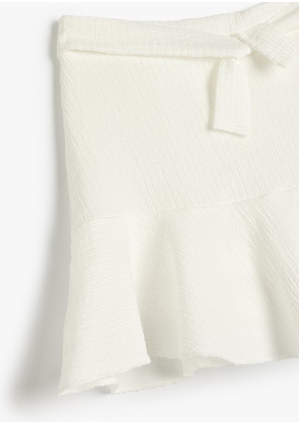Yeni Sezon Fırfırlı Beli Lastikli Basic Şort Etek modelleri