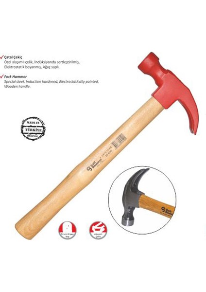 S.d. Boyalı Çatal Çekiç