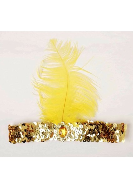 70'ler 80'ler ve 90'lar Temalı Altın Renk Çarliston Saç Bandı