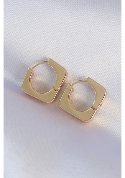 Pirinç Gold Renk Kare Küpe - TJ-BKP8986