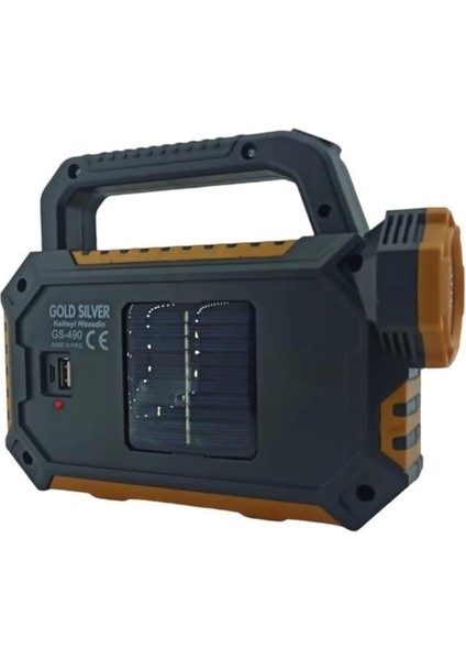 15W Güneş Enerjili Powerbank Özellikli Çok Fonksiyonlu Işıldak Fener GS490 fiyatları
