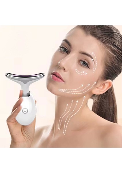 7 Farklı Işık Modlu Titreşimli Boyun ve Yüz Ems Güzellik Cihazı (4887) modelleri
