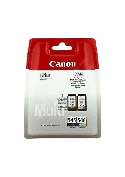 Ontech - Canon PG-545/CL-546 Multıpack Murekkep Kartus 2 Lı + Kagıt Hedıyelı