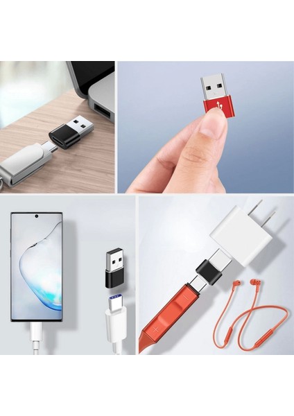 Usb'den Type-C 'ye Dönüştürücü Adaptör Veri Aktarımı Sağlayıcı Şarj Data Çevirici ( Lisinya )