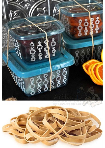 Kalın Ambalaj Lastiği 250 gr 125 Li 1 Paket %100 Kauçuk 64X6MM Geniş Büyük Paket Lastik Kasa Poşet Taşıma Lastiği