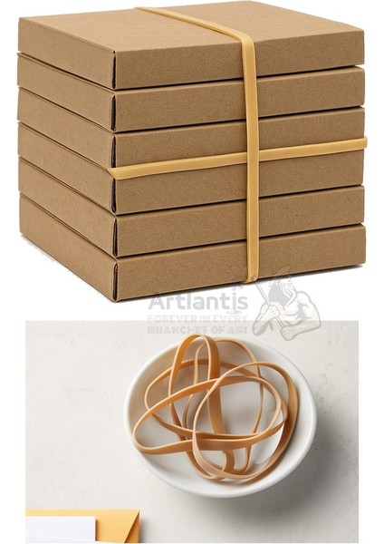 Kalın Ambalaj Lastiği 250 gr 125 Li 1 Paket %100 Kauçuk 64X6MM Geniş Büyük Paket Lastik Kasa Poşet Taşıma Lastiği