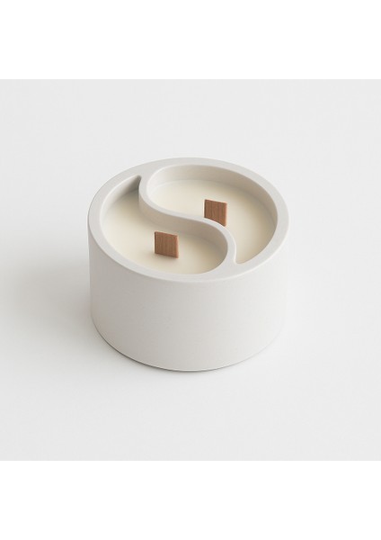 Yin Yang Model, Vanilya Kokulu Mum, Dekoratif Beton Mum