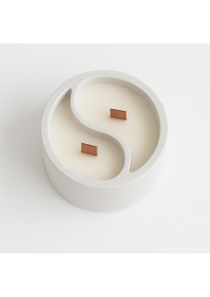 Yin Yang Model, Vanilya Kokulu Mum, Dekoratif Beton Mum